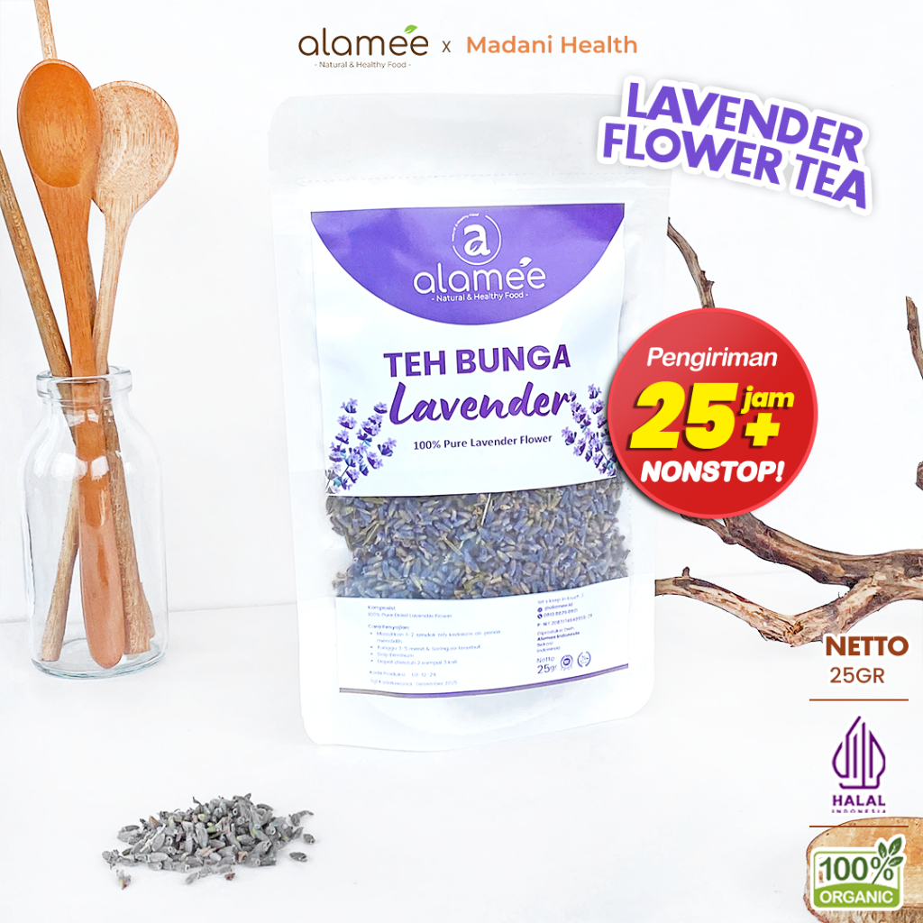 

ALAMEE Teh Bunga Lavender Insomnia Tea Organik Kering Dried Flower Herbal Alami Organic 25gr