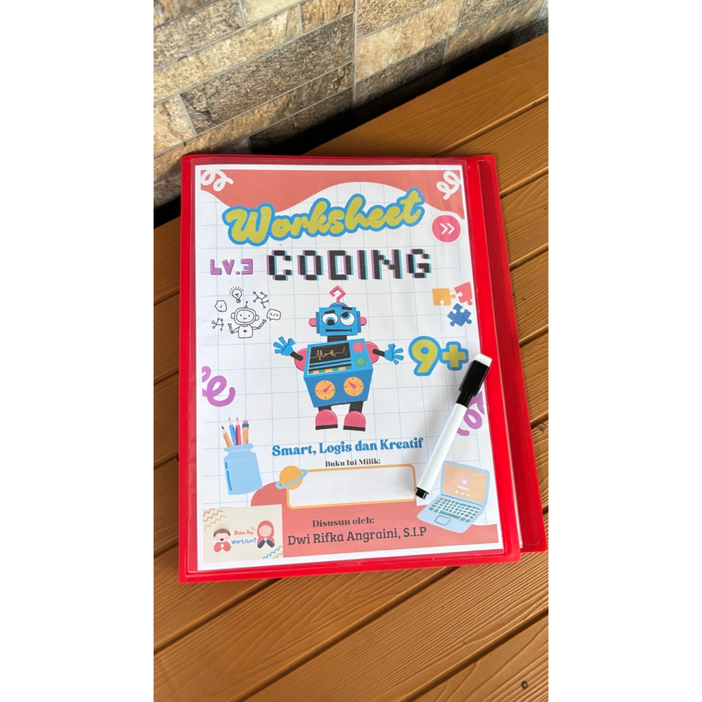 Buku Worksheet Coding SD 9+ (Terbaru) baba.ibu_worksheet