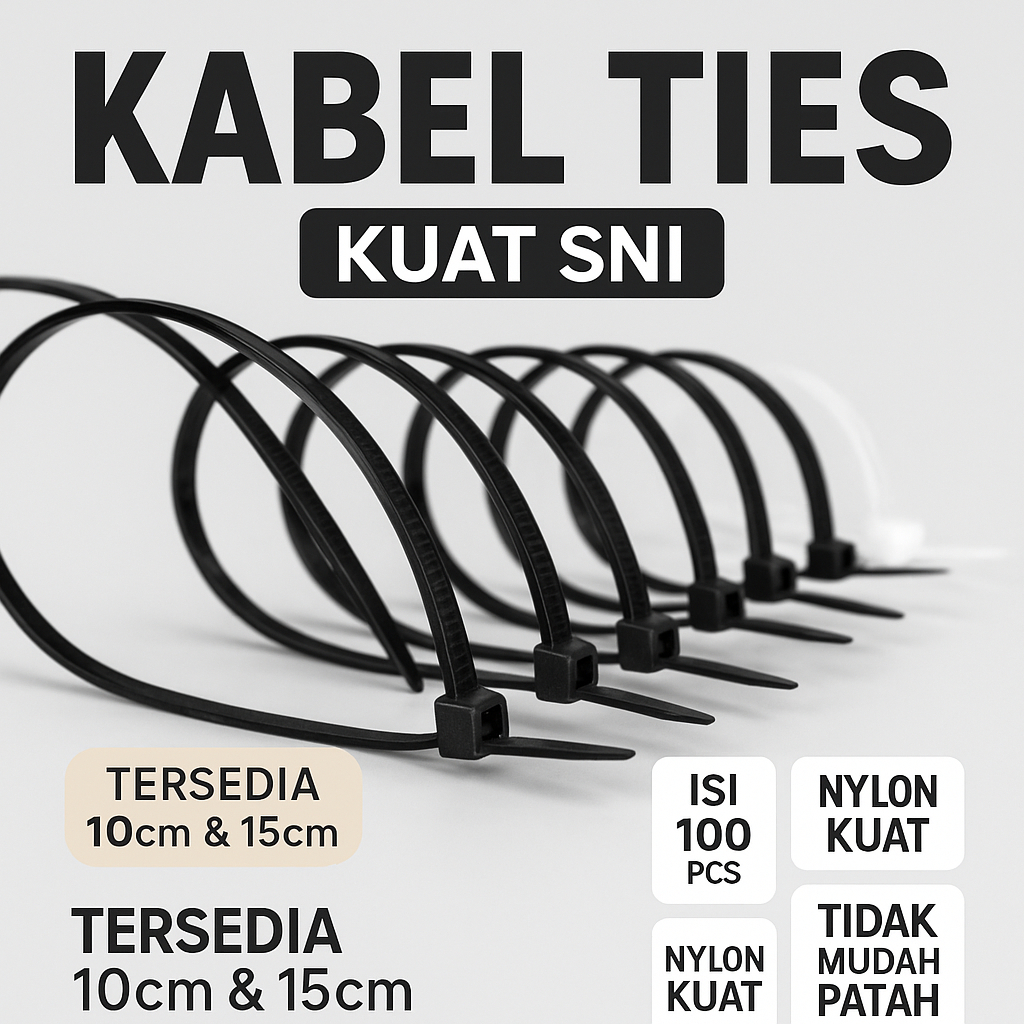 

KABEL TIES 10CM 15CMM 100MM 150MM PENGIKAT KABEL TALI TIS SERBAGUNA PLASTIK SNI KUAT MURAH