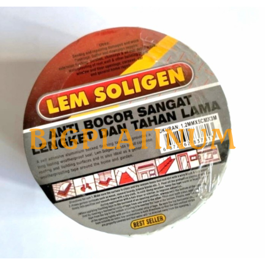 Lakban Lem Soligen Anti Bocor untuk Atap, Asbes, Genteng, dan Tambal Talang