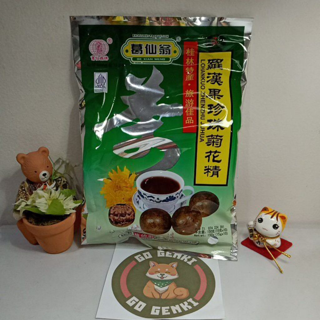 

Minuman Lohankuo Zhenzhu Juhua Guilin Sachet Panas Dalam Tenggorokan Demam