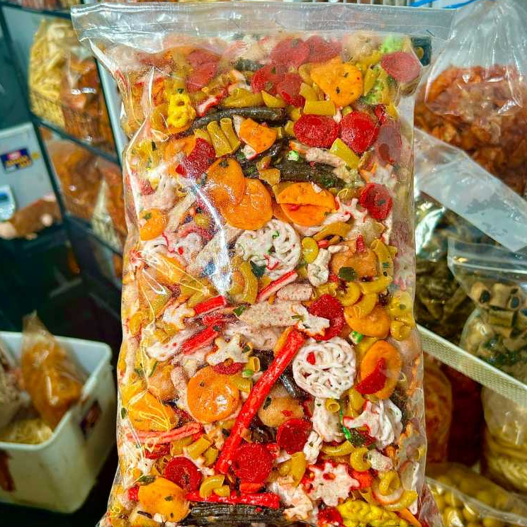 

1KG Seblak Kerupuk Kering Campur/Mix ORIGINAL Kerupuk Jengkol/Beton/Pedo/Basreng/Sebring Kerupuk Bawang/Makaroni