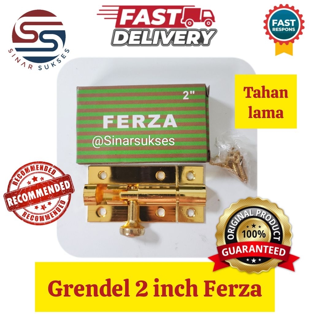 Grendel 2 inch Bagus Awet Premium Ferza / Grendel Emas 2 inch/ Grendel Mewah Emas Gold/ Grendel Pint