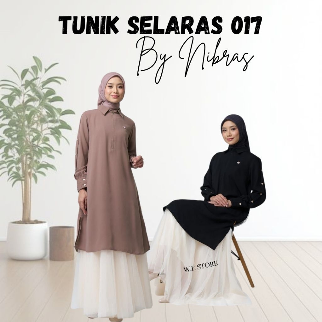 NIBRAS TUNIK SELARAS 017 TUNIK WANITA TERBARU NIBRAS