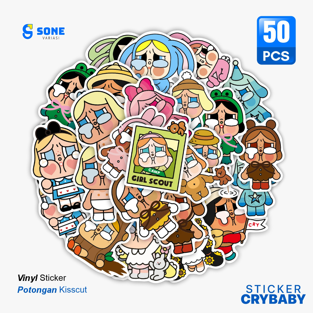

Sticker Pack POP MART CRYBABY / Stiker Kartun Animasi Paper Vinyl Deco Buku Jurnal Tumbler Laptop Aesthetic
