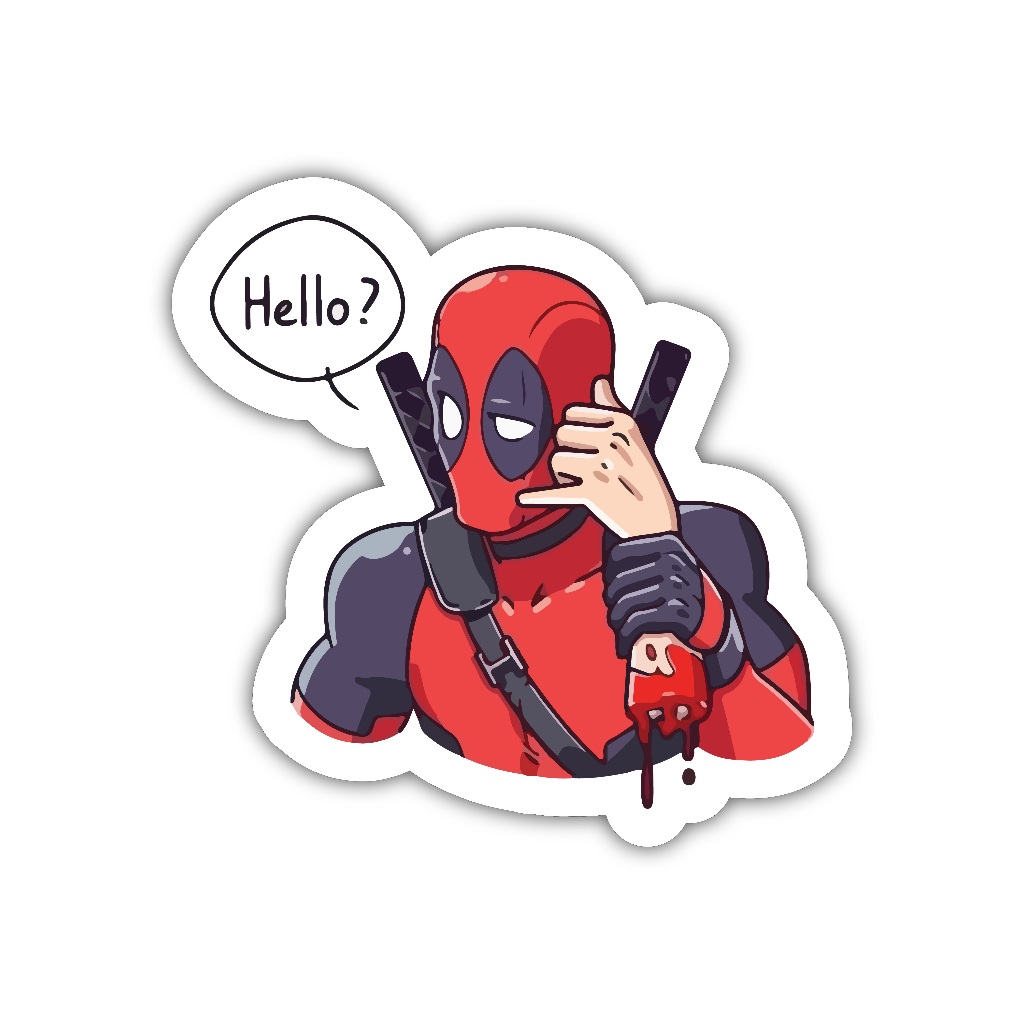 

ZV079 sticker hello karakter kartun anime aesthetic, stiker vinyl satuan