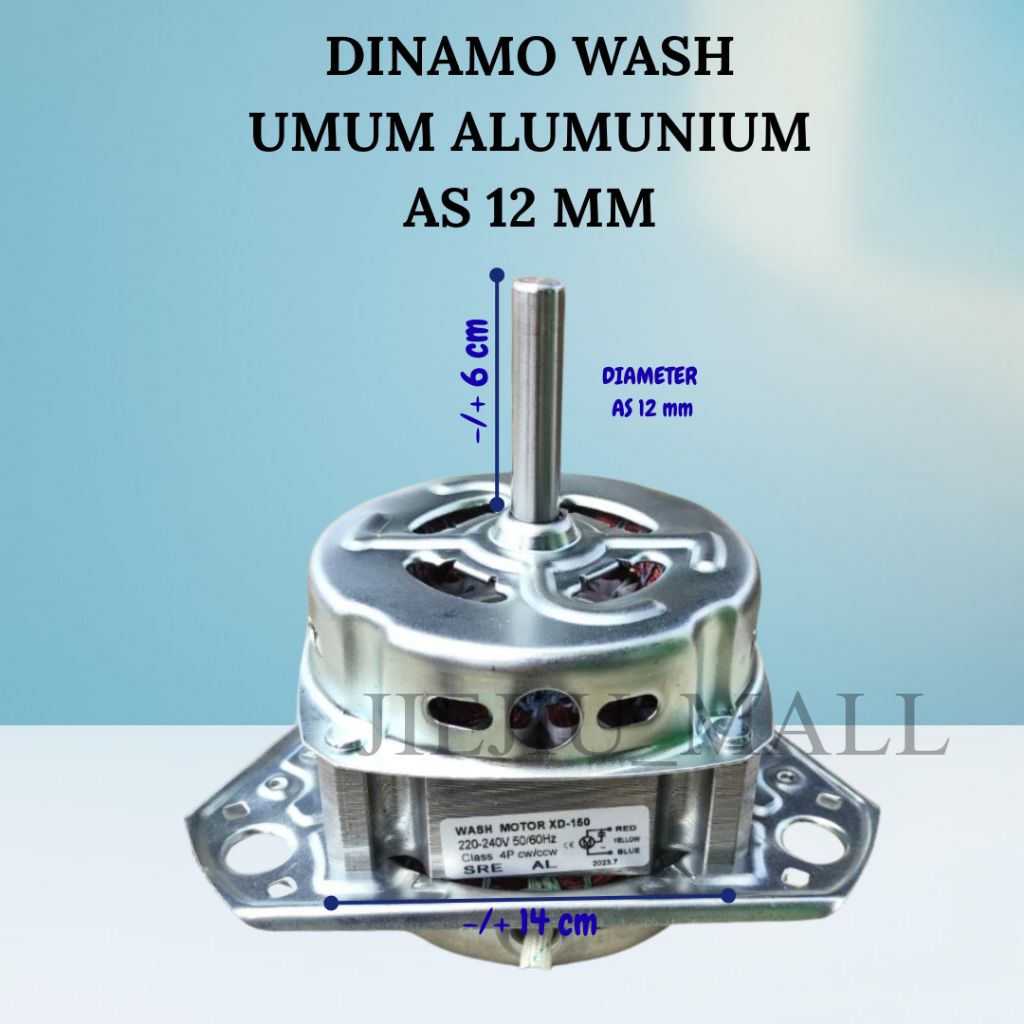 DINAMO PENCUCI UNIVERSAL PENGGANTI MESIN CUCI AS 12MM - DINAMO PENGGERAK WASH MESIN CUCI - DINAMO ME