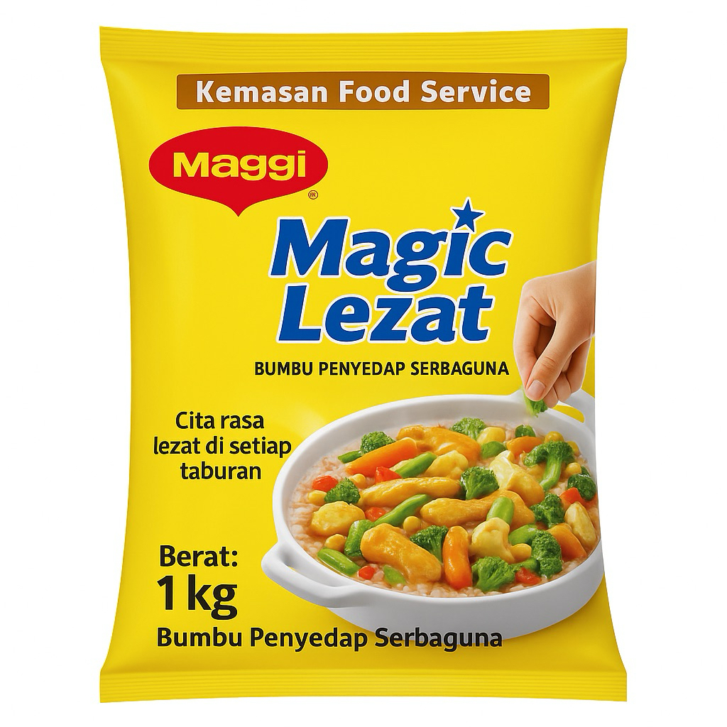

Maggi Magic Lezat 1kg – Bumbu Penyedap Serbaguna, Cita Rasa Lezat di Setiap Taburan
