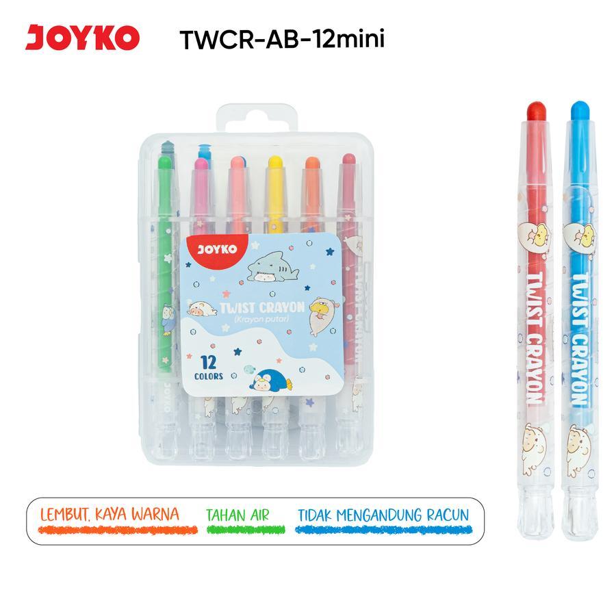 

Krayon Putar Mini JOYKO Twist Crayon TWCR-AB-12 Warna