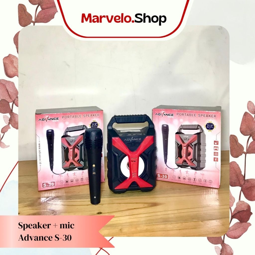 Speaker Advance s30 / Speaker Advance S-30 / ADVANCE S 30 SPEAKER BLUETOOTH PORTABLE FREE MIC