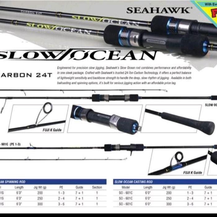ROD /JORAN SEAHAWK SLOW OCEAN | JIGGING | ONEPIECE |SPINNING DAN OVERHEAD I FREE T-SHIRT SEAHAWK