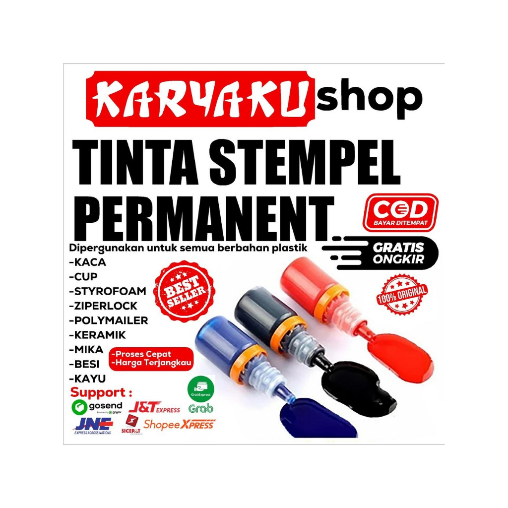 

Tinta Stempel Permanent (Flash/Otomatis) CUP / PLASTIK Dll.