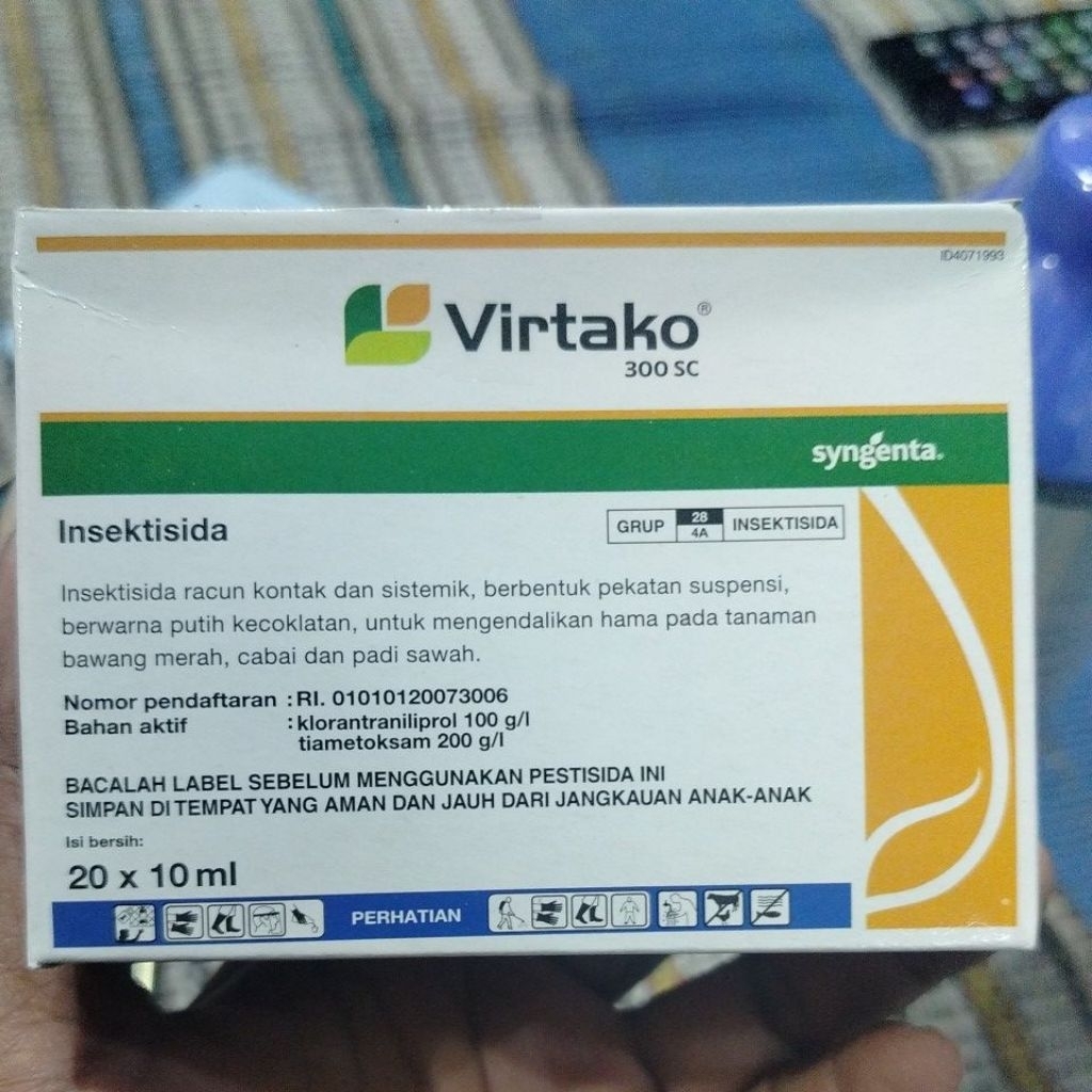 Virtako sachet 300sc obat ulat kacang, obat ulat tembakau, obat ulat padi, sundep