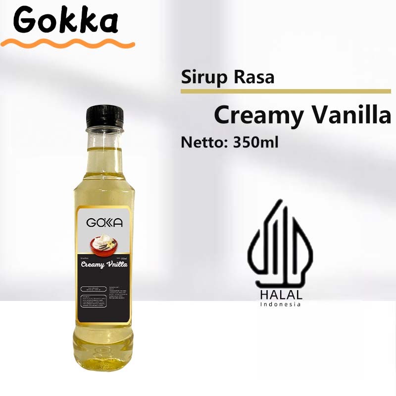 

Gokka Creamy Vanilla Sirup Minuman 350ml - Creamy Vanilla Flavor Syrup / Sirup Creamy Vanilla