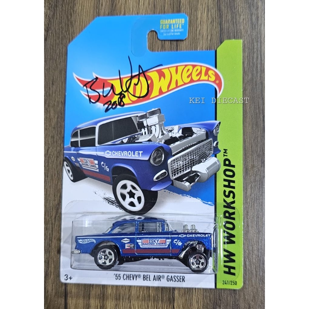 Hot Wheels Chevy Bel Air Gasser + Sign Brendon Vetuskey
