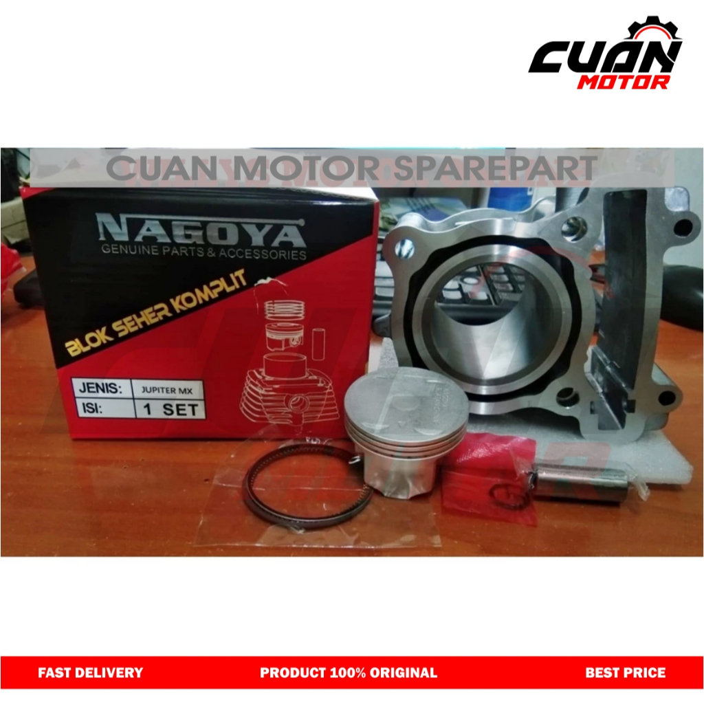 BLOK SEHER JUPITER MX LAMA SET PISTON NAGOYA  BORING JUPITER MX OLD