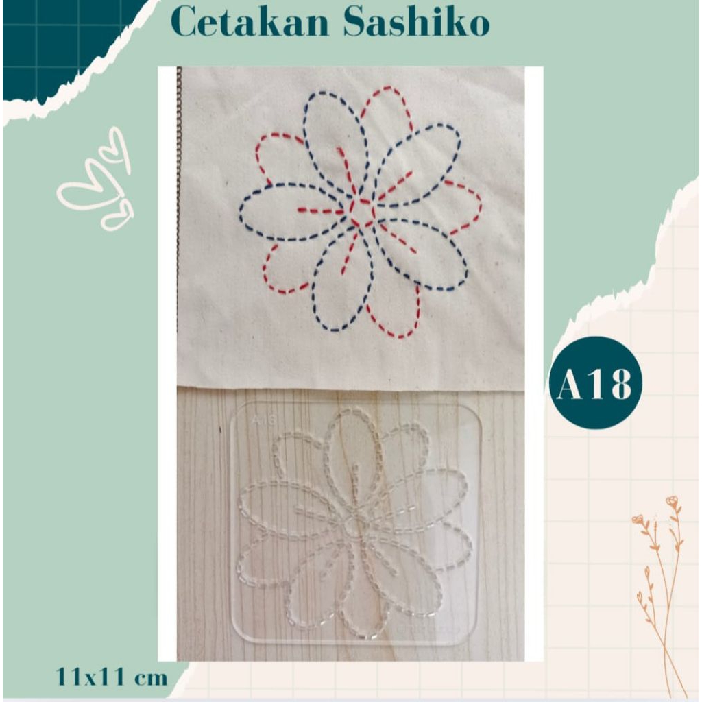 

Sashiko template akrilik bordir jepang motif 7