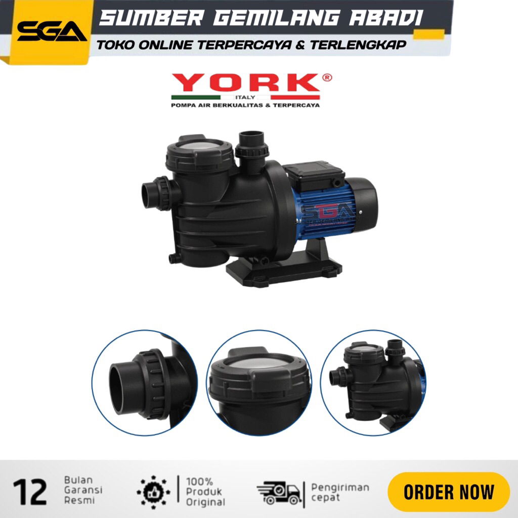 Pompa Kolam Renang 3hp 220volt York italy Pompa Air Kolam Renang York