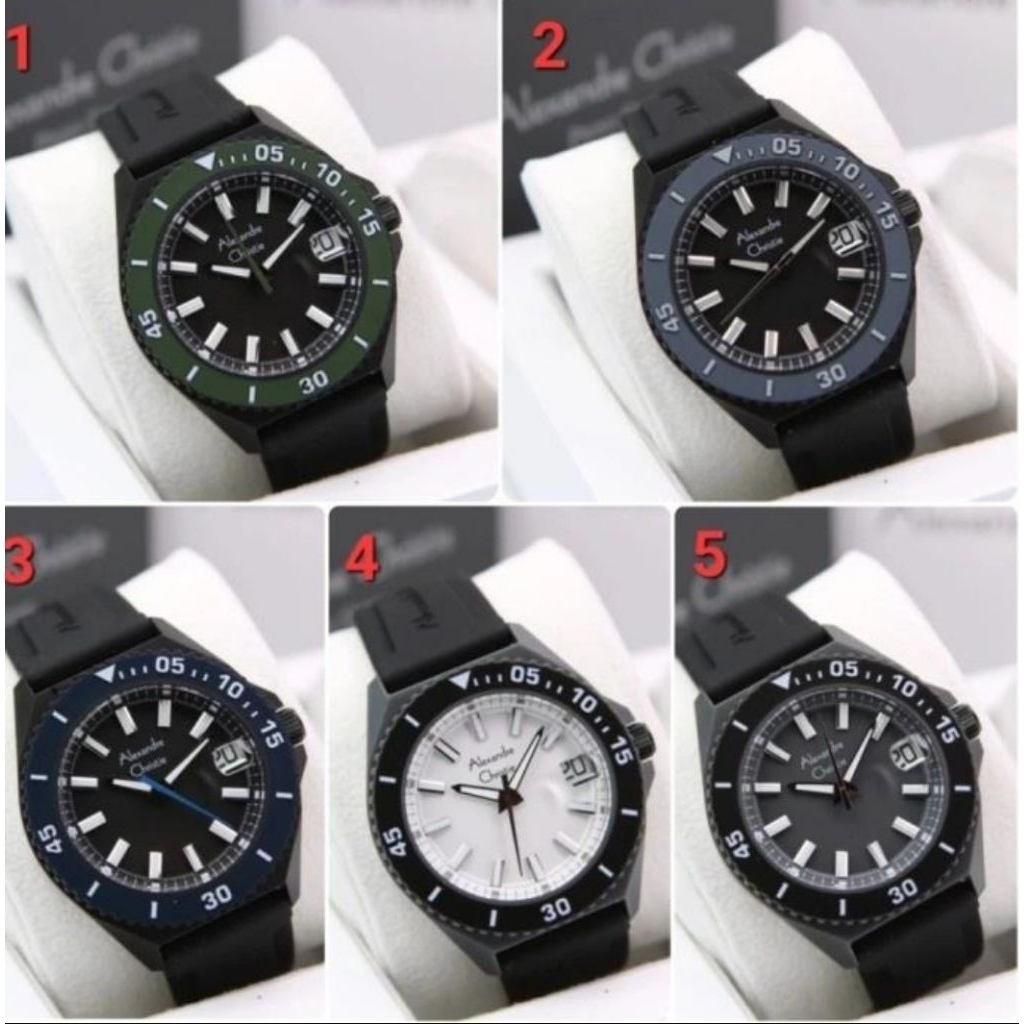 JAM TANGAN PRIA ALEXANDRE CHRISTIE AC6593 AC 6593 RUBBER BAND ORIGINAL