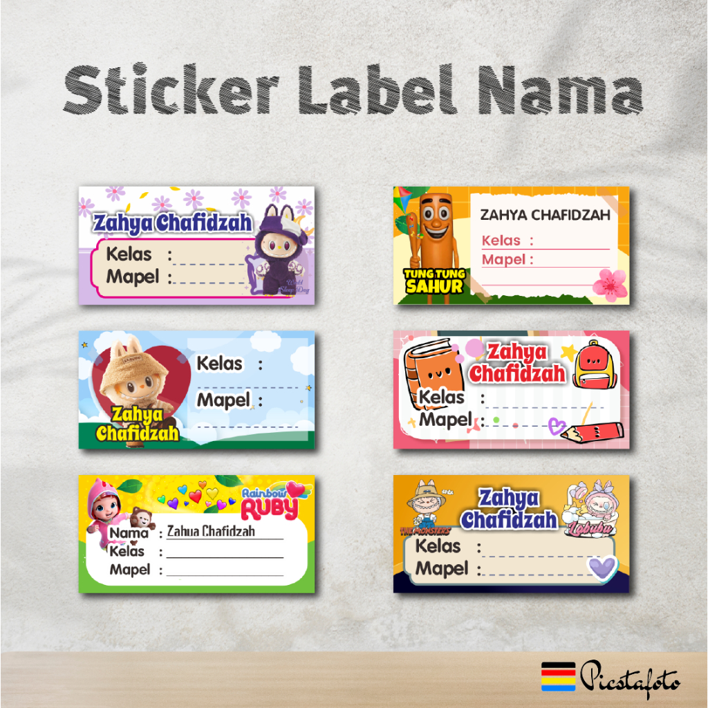 

Stiker Label Nama Buku Sekolah (isi 28 pcs) Design 3