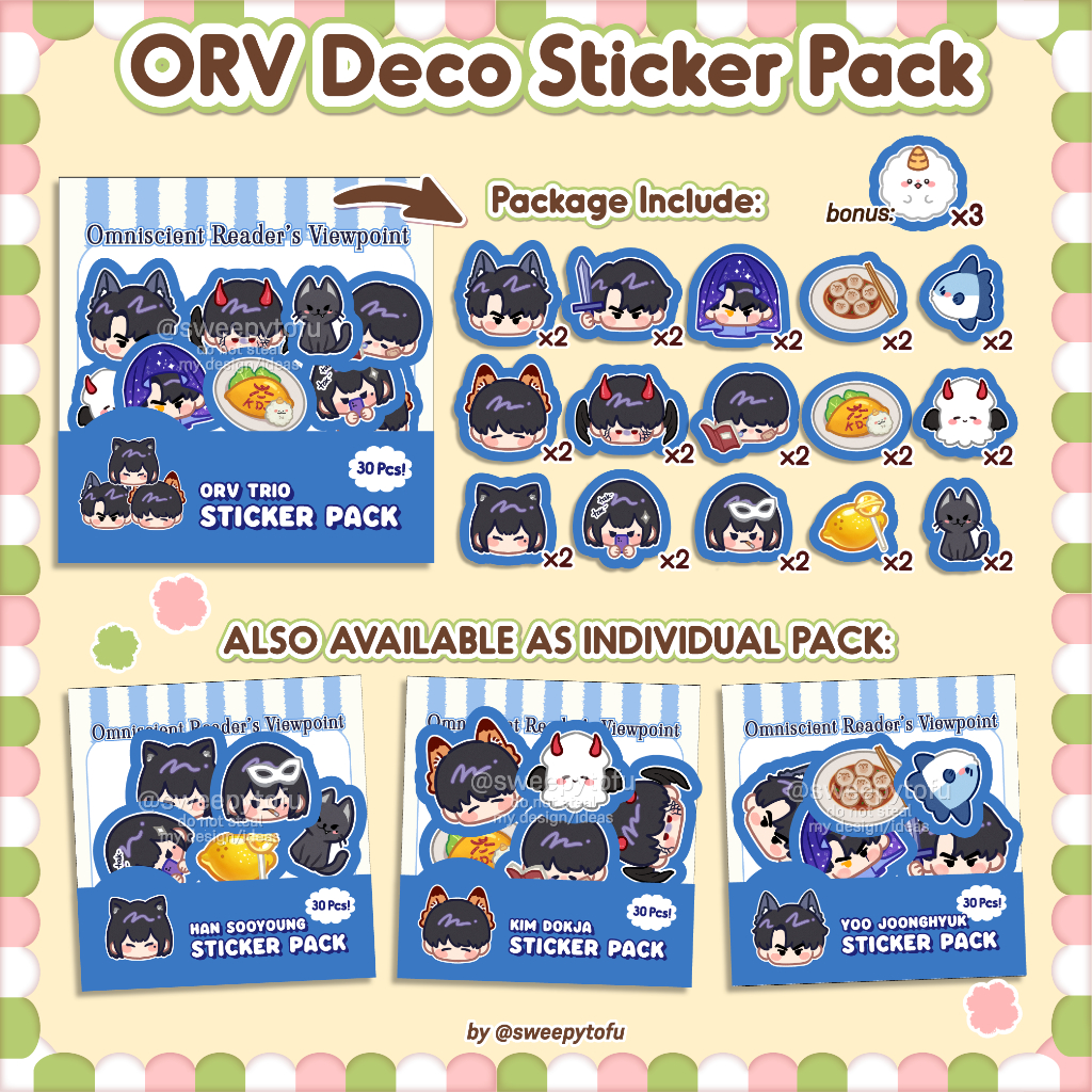 

ORV Deco Sticker Pack set 30pcs Omniscient readers viewpoint Kim dokja Yoo joonghyuk Han sooyoung