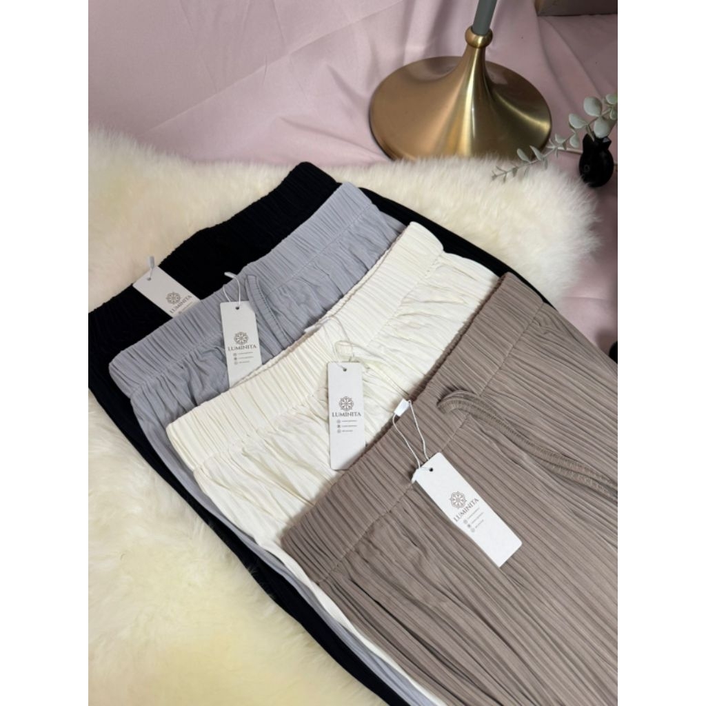 Celana Kulot Plisket Lidi Premium-Plisket Kulot Jumbo Premium