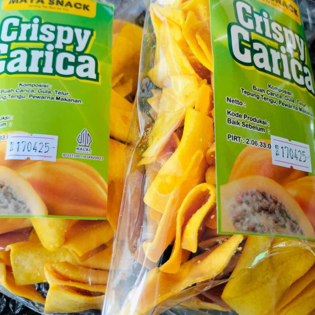 

PAKET USAHA KERIPIK CARICA ISI 5 BKS @200GR KERIPIK CARICA DIENG PREMIUM