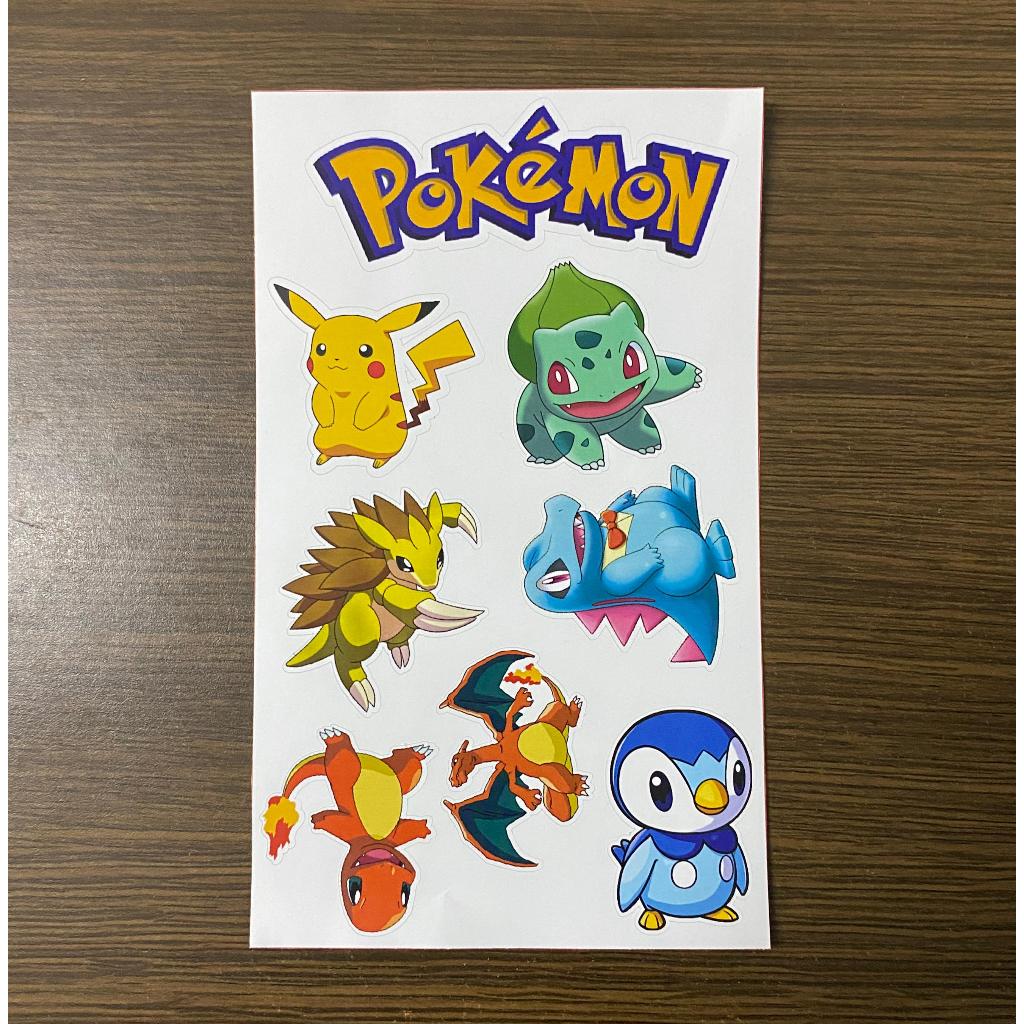 

STICKER KISSCUT POKEMON 1 LEMBAR ISI 7-10 PCS UKURAN STIKER 5 CM