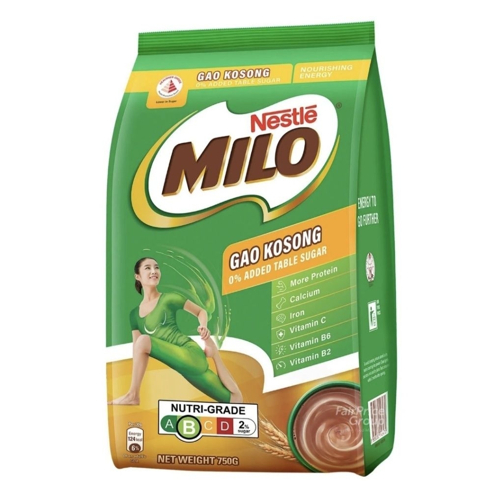 

Milo Gao Kosong SINGAPORE 750 gram No Sugar Tanpa Gula Cokelat Bubuk MILO SUSU Malt