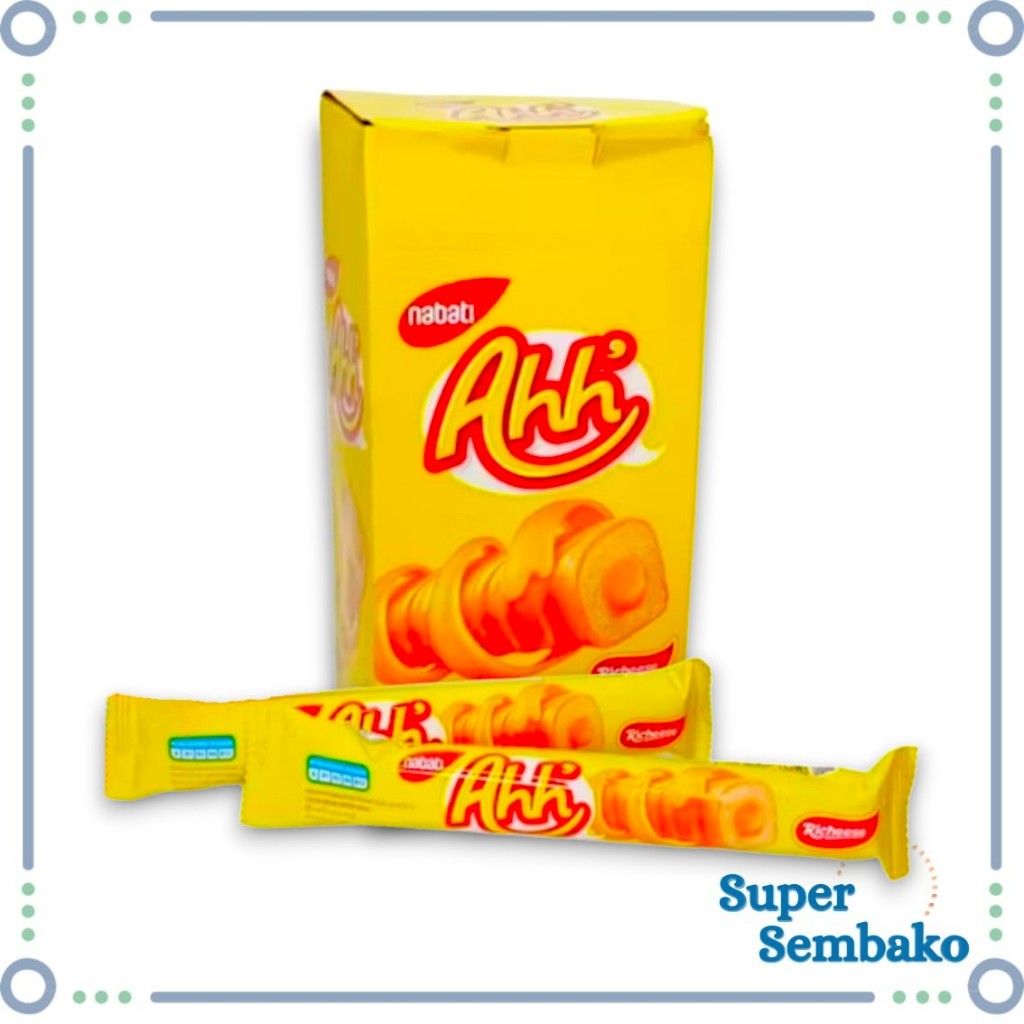 

SNACK WAFER CEMILAN RICHEESE NABATI AHH RASA KEJU 9g PER BOX ISI 10 BUNGKUS