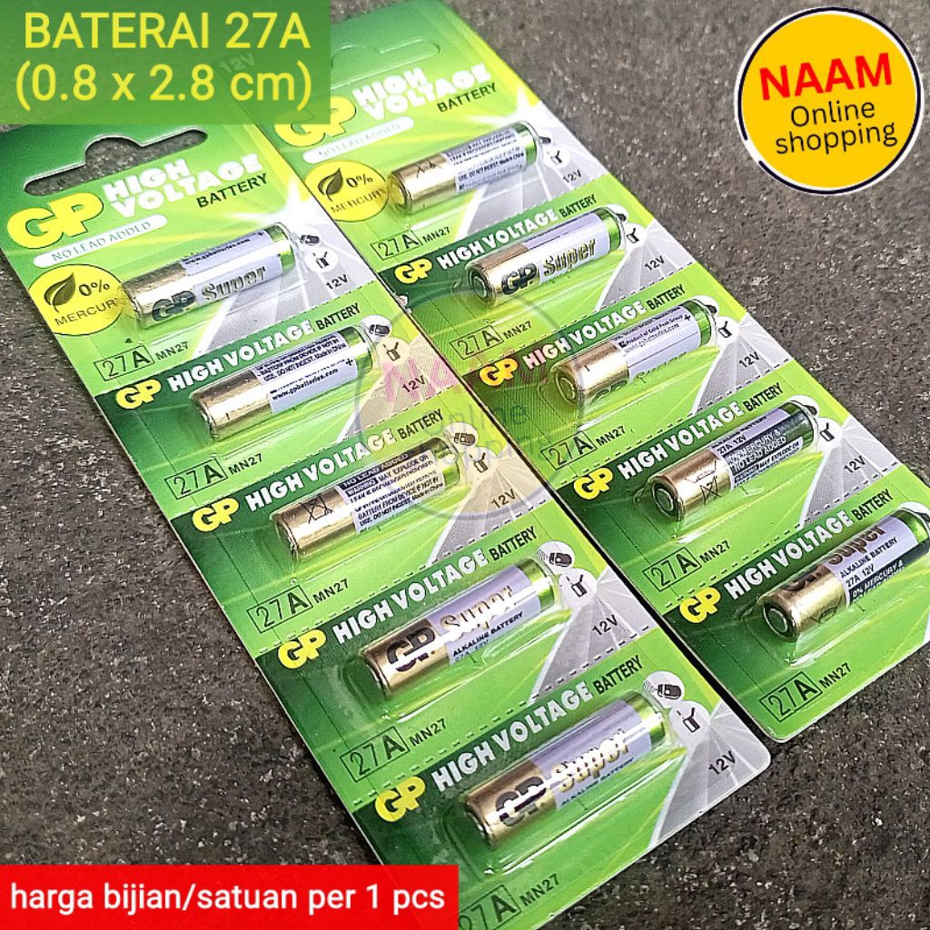 BATRE 27A (MN27) L828F - BATTERY KECIL A27 / 27 A / L 828 F UNTUK REMOTE & ALAT ELEKTRONIK