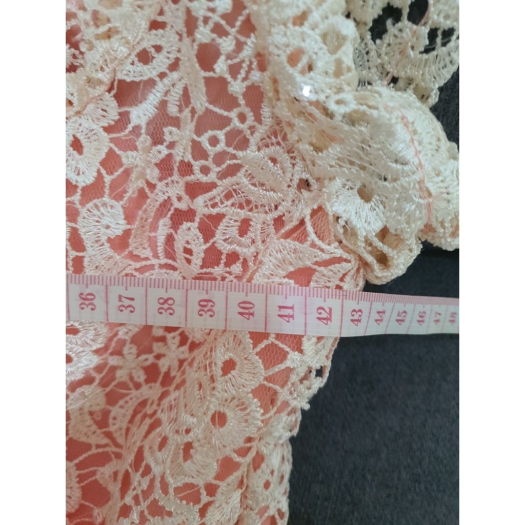 Gaun pesta peach/Dress pesta Wanita dewasa Ukuran XL