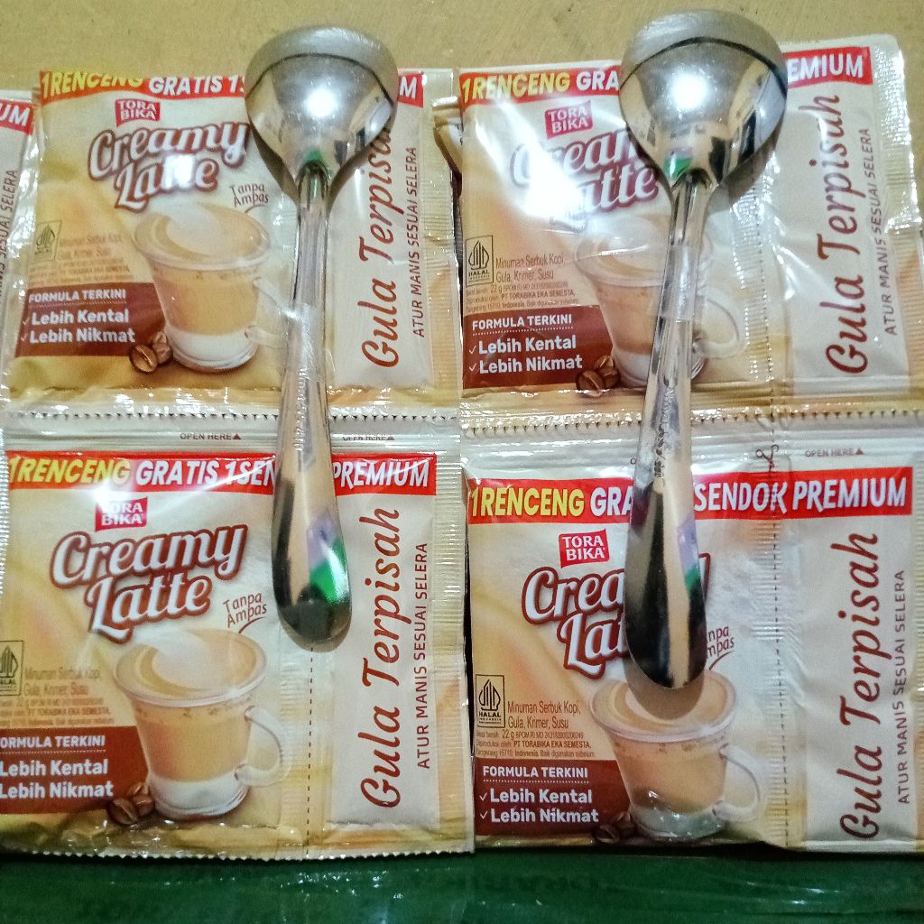 

BARU ! Gratis Sendok Premium | TORA BIKA Creamy Latte 25gr Isi 10sachet | Gula Terpisah