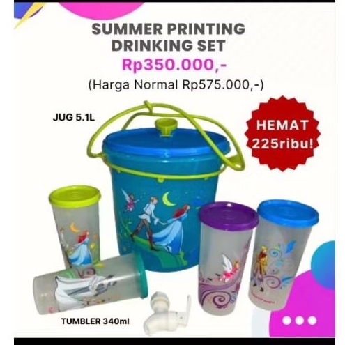 summer drinking set Tupperware
