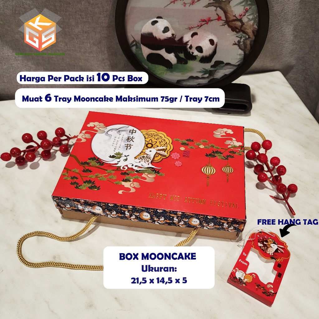10PCS BOX MOONCAKE ISI 6 BOX MOONCAKE 75GR BOX MOONCAKE