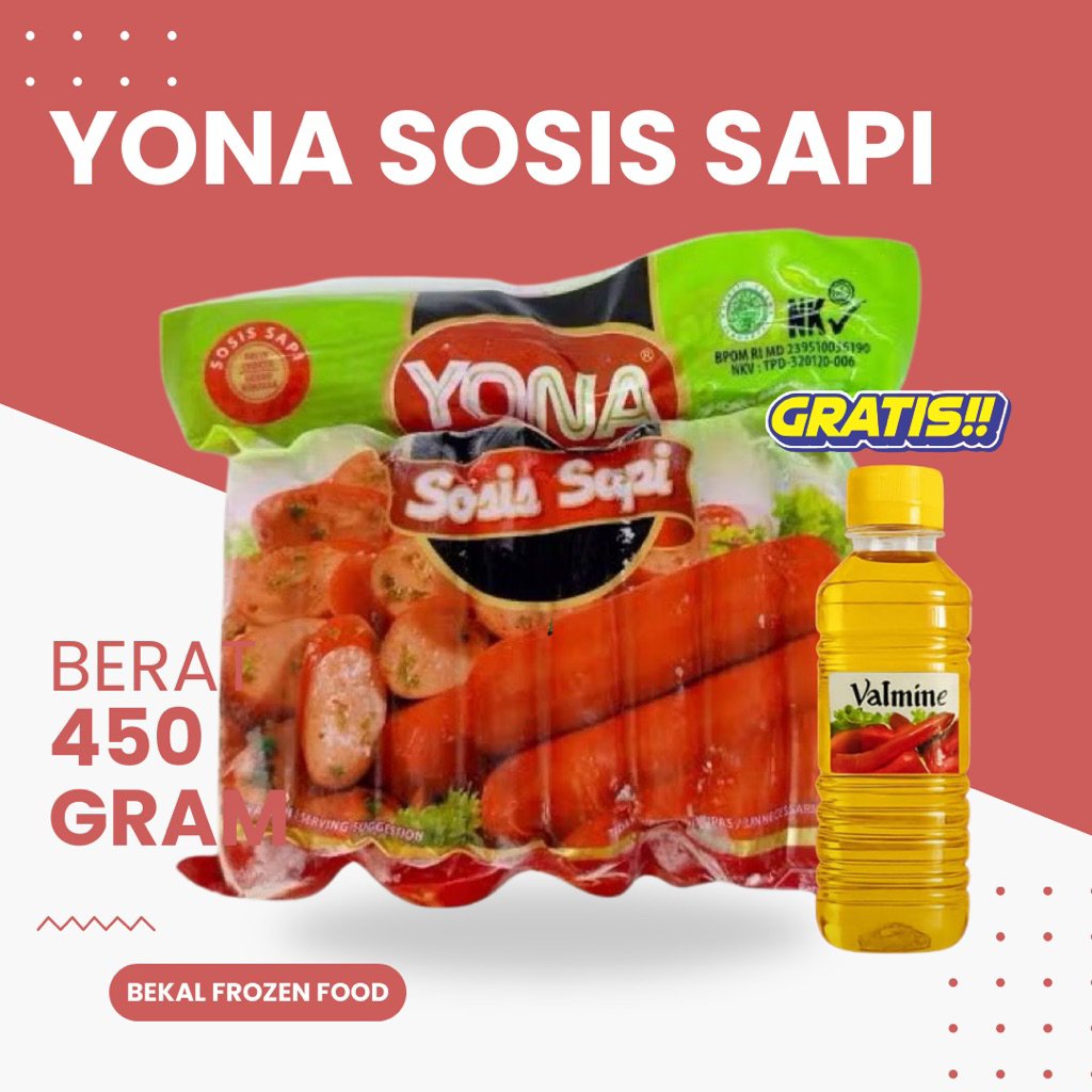 

YONA Sosis Sapi Merah 450gr