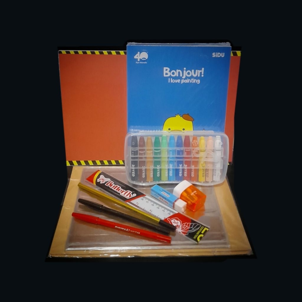 

(Paket B SD) Paket Buku Sekolah dan Alat Tulis Sekolah SD: Buku 58 Lembar, Buku Gambar, Crayon, Alat Tulis Lengkap, Sampul Coklat dan Sampul Mika