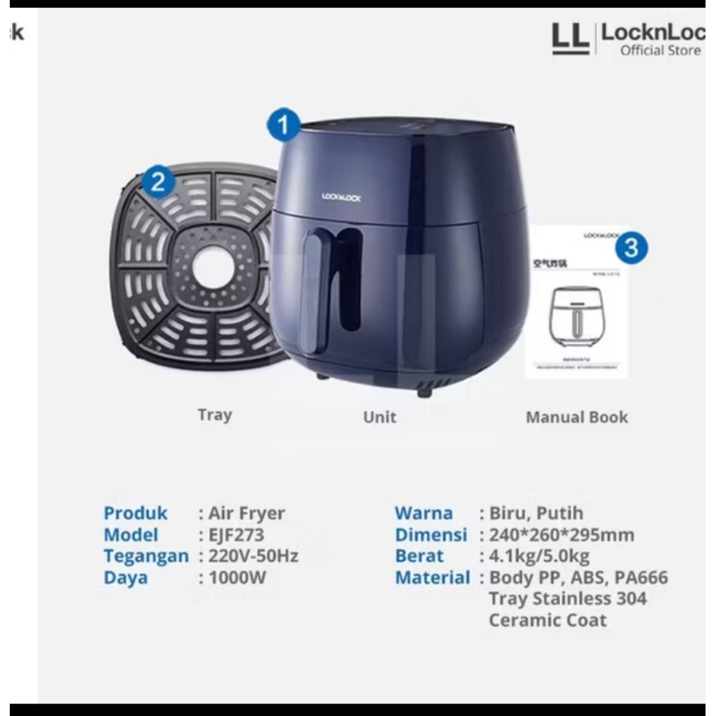 LocknLock Air Fryer EJF273