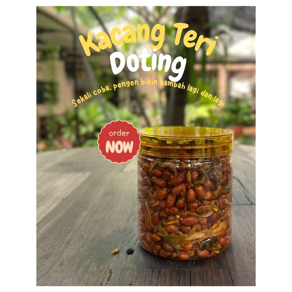 

[PO] Kacang Teri Doting 600gr - Teri Kacang Balado Pedas Manis Renyah Gurih - Cemilan Instan Enak