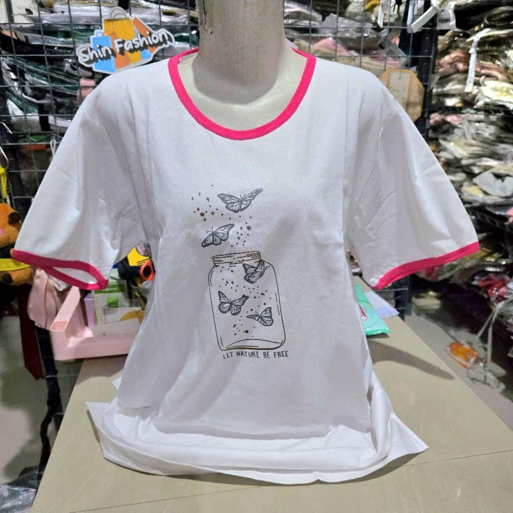 Calfia Kaos Lengan Pendek Wanita Jumbo 4L XXXXL