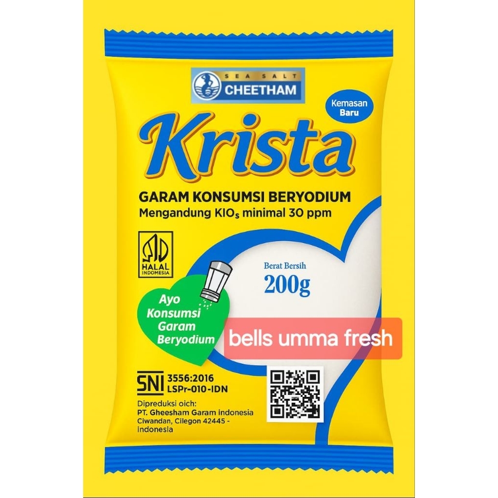 

Krista Garam halus dapur 200gr beryodium berkualitas