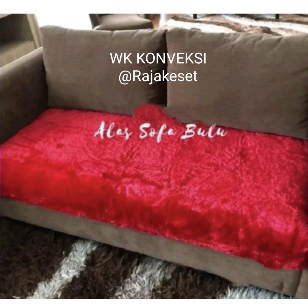 COVER ALAS SOFA BULU RASFUR  RUMBAI UKURAN BESAR COVER SOFA KURSI RUANG TAMU