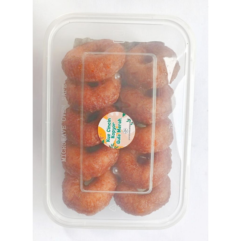 

Kue Ali Kopyor gula merah, Kue Cincin Kopyor gula merah 1 BOK isi 10 pcs