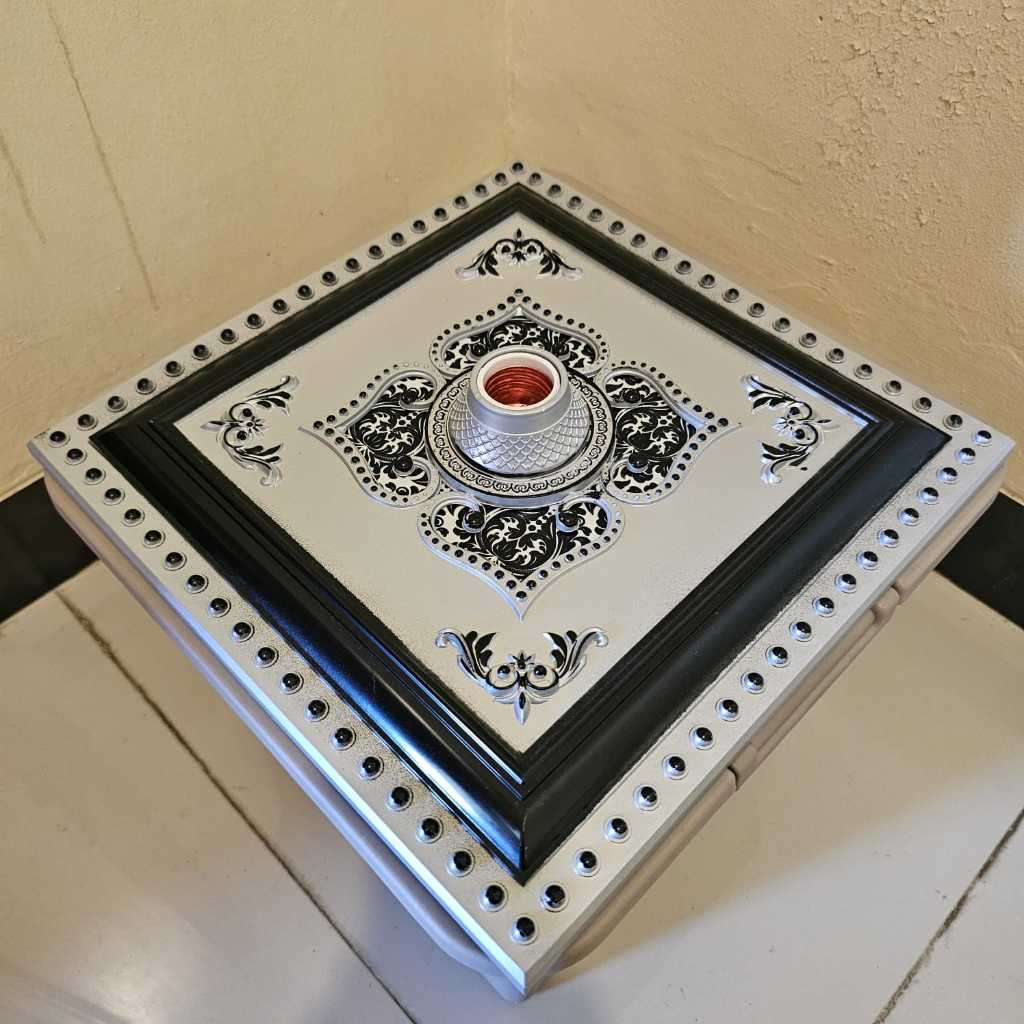 Fiting Lampu Plafon Gypsum 30 CM - Ornamen Fitting Lampu Plafon Minimalis.. fitting 30CM