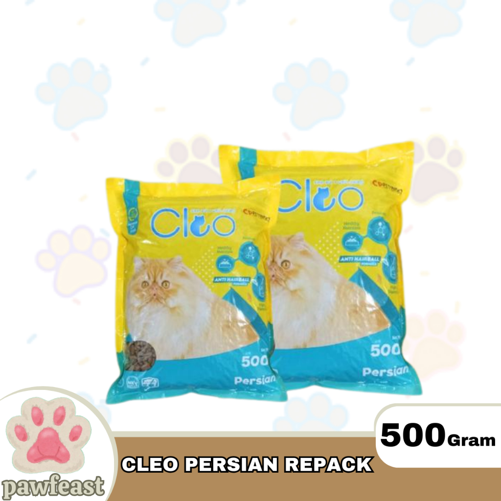 Cleo PERSIAN Repack 500 Gram / Makanan Kucing Cleo Persian Repack / Makanan Kucing Kering Persian
