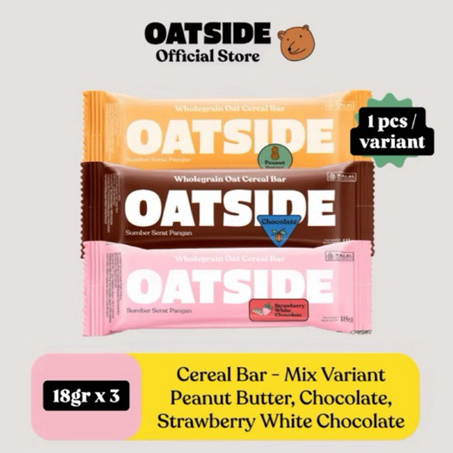 

OATSIDE Cereal Bar Snack Sehat Snack Oat Snack Oatside Cereal Bar