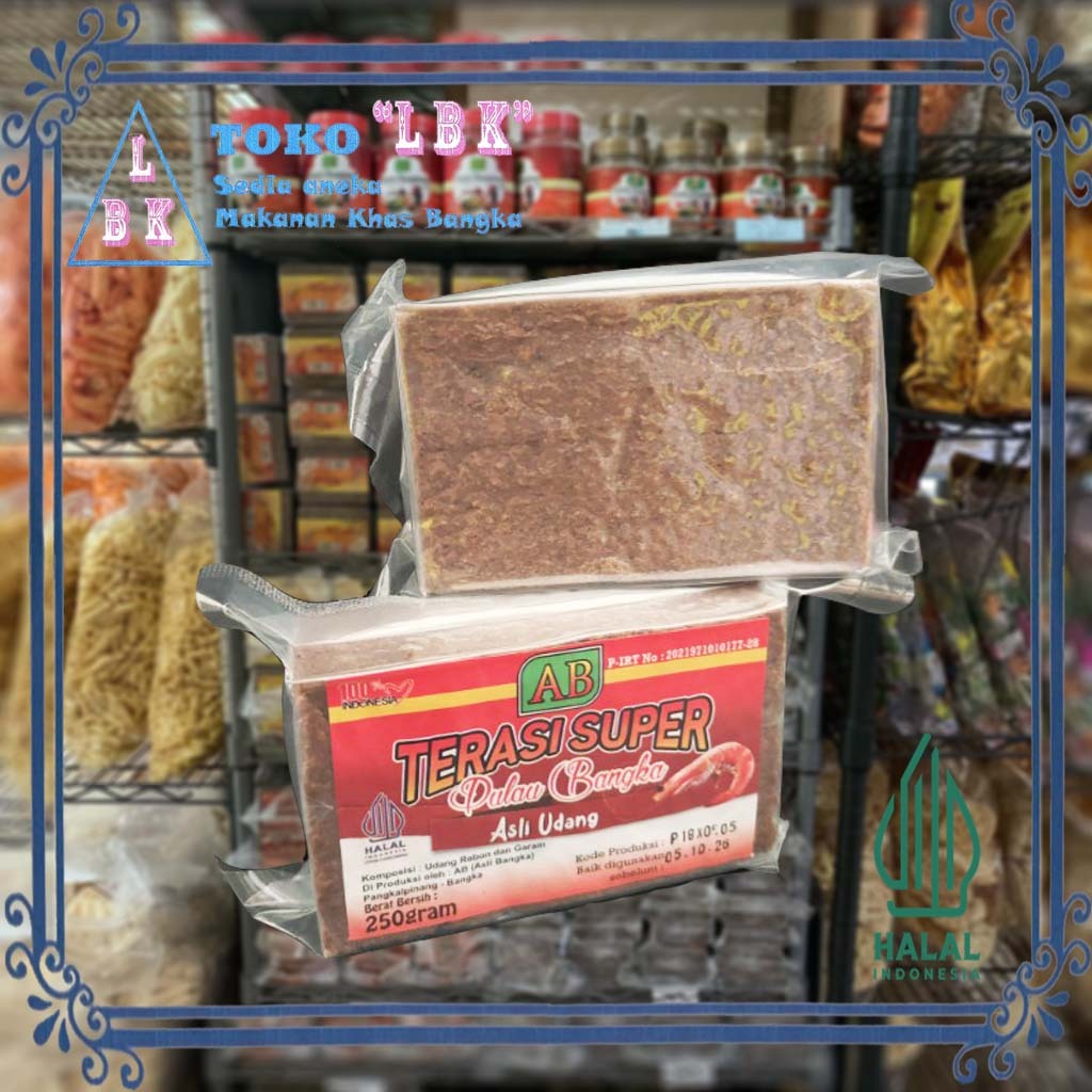 

Calok / Belacan / Terasi Pulau Bangka Super AB Asli Udang Toboali 250 gr
