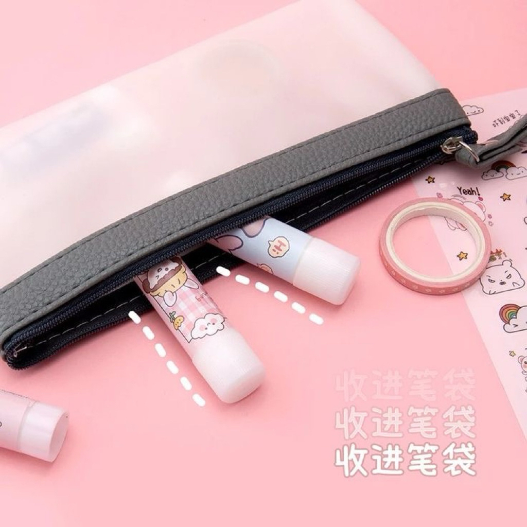 

Lem Perekat Kertas Padat Glue Stick Lem Stik Batang Putar Sekolah Kantor Motif Korea Lucu