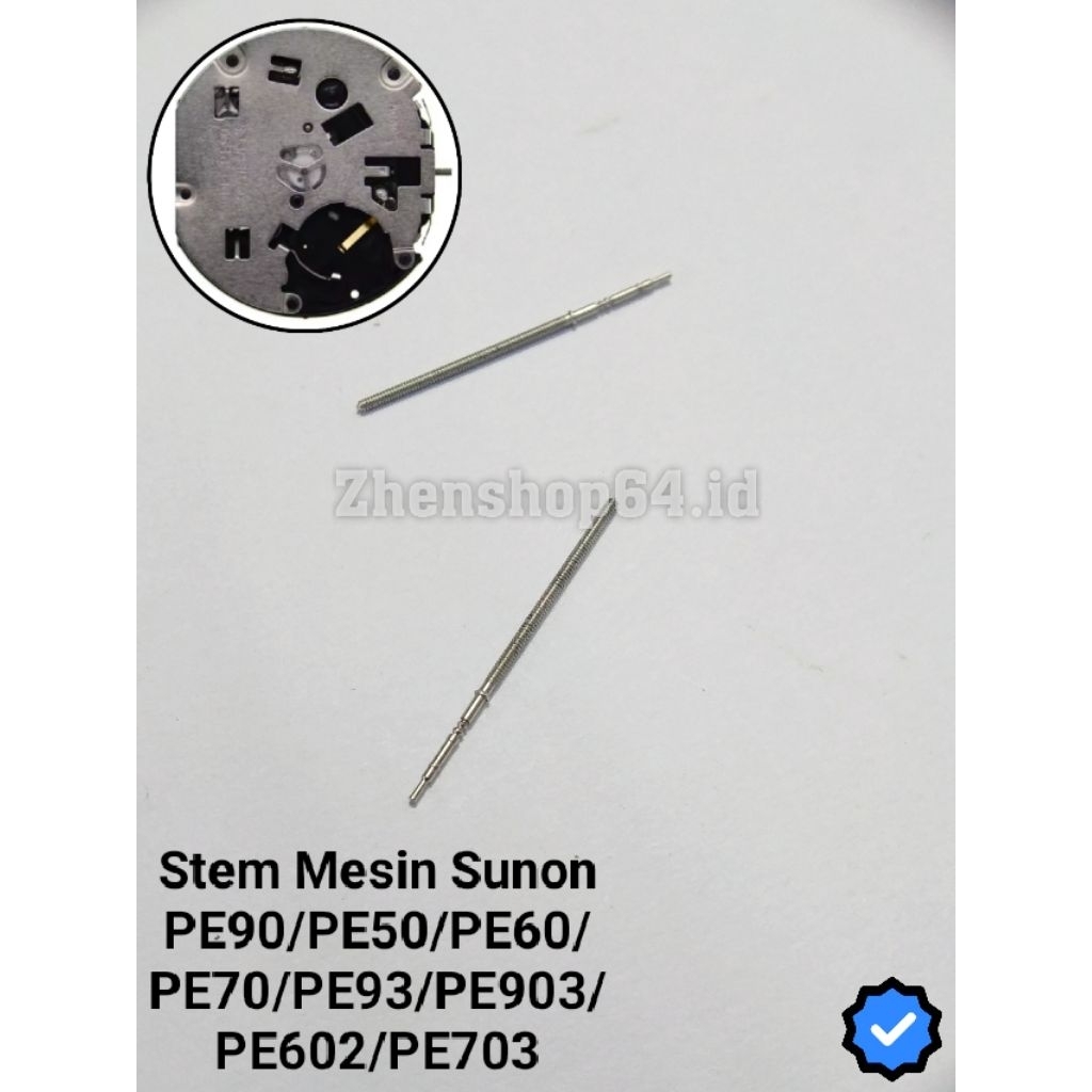 Stem As Batang Mesin Jam Tangan Sunon Seri PE90, PE50, PE60, PE70, PE93, PE903, PE602, PE703
