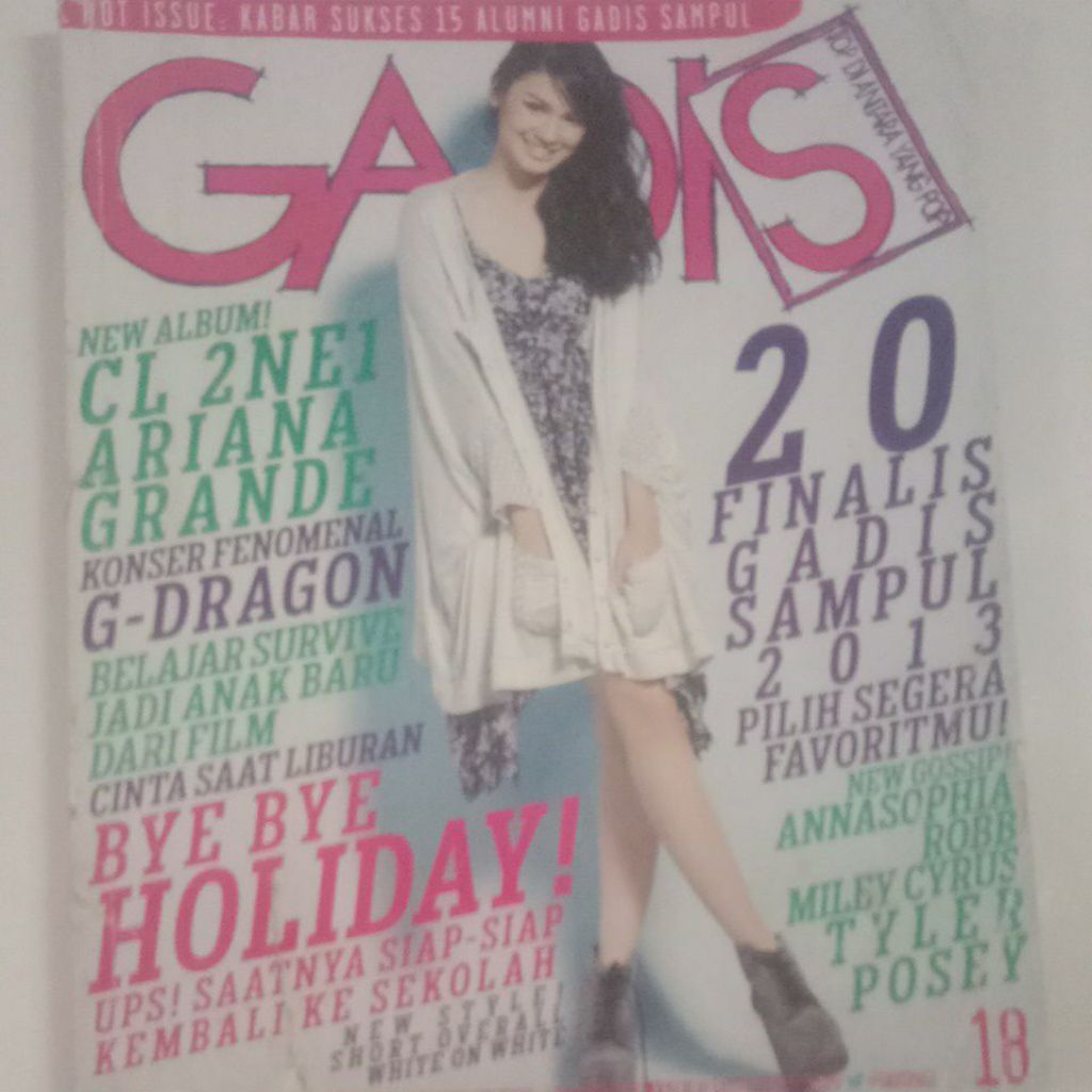 Majalah Gadis Tahun 2013 Cover Hana Prinantina